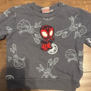 Marvel Kids Gray and Red Spider-Man Sweatshirt